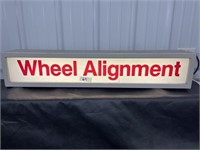 Wheel Alignment Lighted Sign 39" x 7 1/2"