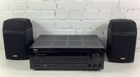 RCA Sta-3850 AM/FM stereo receiver with speakers