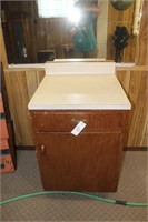 Wooden Cabinet w/counter
