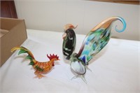 Blow glass Rooster (Medium & Small)