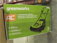 New Greenworks 13A 14" Dethatcher and Scarifier