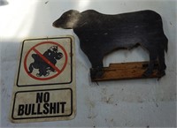 Bull Cutout & Sign .24" x 18".