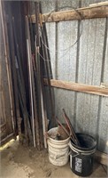 Assorted Fence Posts, Wire & More
