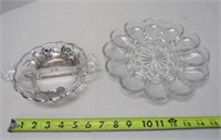 Divided Silver Rimmed Bowl + 1 More