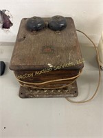 Early phone ringer oak box