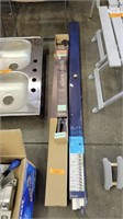Various blinds, curtain rods