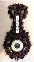Antique Black Forest Walnut Barometer
