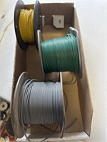 Yellow, green, and gray wire