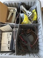 Tote of miscellaneous wire and tools