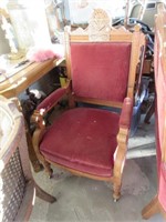 Eastlake upholstered arm chair