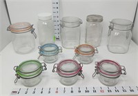 (10) Glass Jars w/Lids