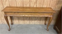 Oak sofa table 54" x 14“ x 29“
