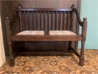 Antique wood bench (Pair)