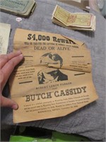 Print of Butch Cassidy wanted poster