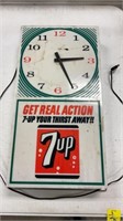 7UP clock, crack, as just found