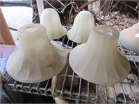 4 frosted glass light shades