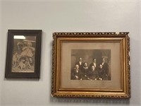 Antique Framed Litho and Photo