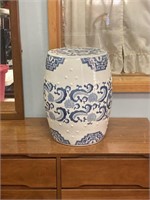 18" Porcelain Stool/Plant Stand