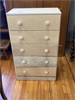 Painted Wooden 5 Drawer Chest