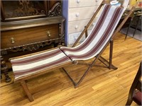 Vintage Folding Adirondack Reclining Lawn Chair