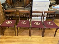 4 Vintage Duncan Pfyfe Style Chairs