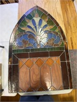Antique Gothic Style Leaded Stained Glass Window
