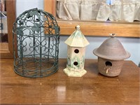 Assortment of 3 Decorative Bird Houses