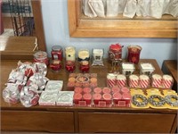 Large Assortment of Candles & Accessories