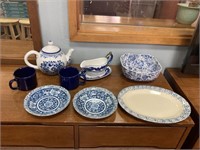 8- Pieces of Blue & White Porcelain