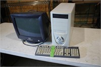 Dell monitor, usb tower, hp keyboard