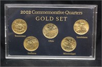 2002 Commemorative Quarters Gold Set