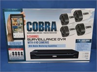 NIB Cobra Suveillance  System-4 HD Cameras