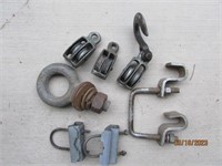 Various Metal Pulleys Hooks Clamps
