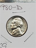 BU 1980-D Jefferson Nickel