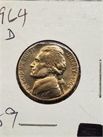 BU 1964-D Jefferson Nickel