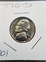 BU 1970-D Jefferson Nickel