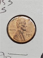 AU 1953-S Wheat Penny