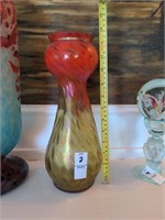 Stretch glass vase 12 1/2"