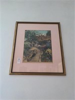 Wallace Nutting "A Garden of Larkspur" signed