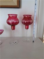 Signed JW Racinger pair of candleholders,