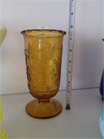 Amber glass celery/vase