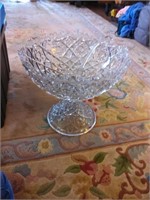 Punch bowl and pedestal with glass ladle