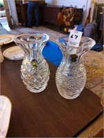 Waterford glass vases 5.5 in. Tall