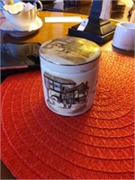 Sand land ware Tea caddy lid is cracked