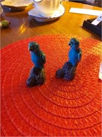 Chinese blue parrots Figurines