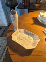 Lenox vase and plate