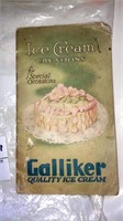 Antique Gallikers Dairy ice cream creations