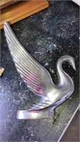 Vintage chrome bird car hood ornament 7-1/2’’ h