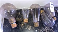5 antique light bulbs