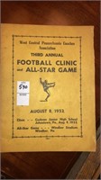 1952 Football Clinic & All-Star game program